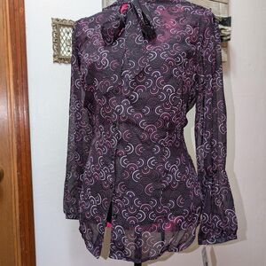 NWT Apt-9 Women's Black and Purple Blouse